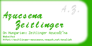 azucsena zeitlinger business card